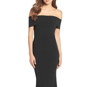 Katie May Legacy Crepe Body-Con Gown, Black